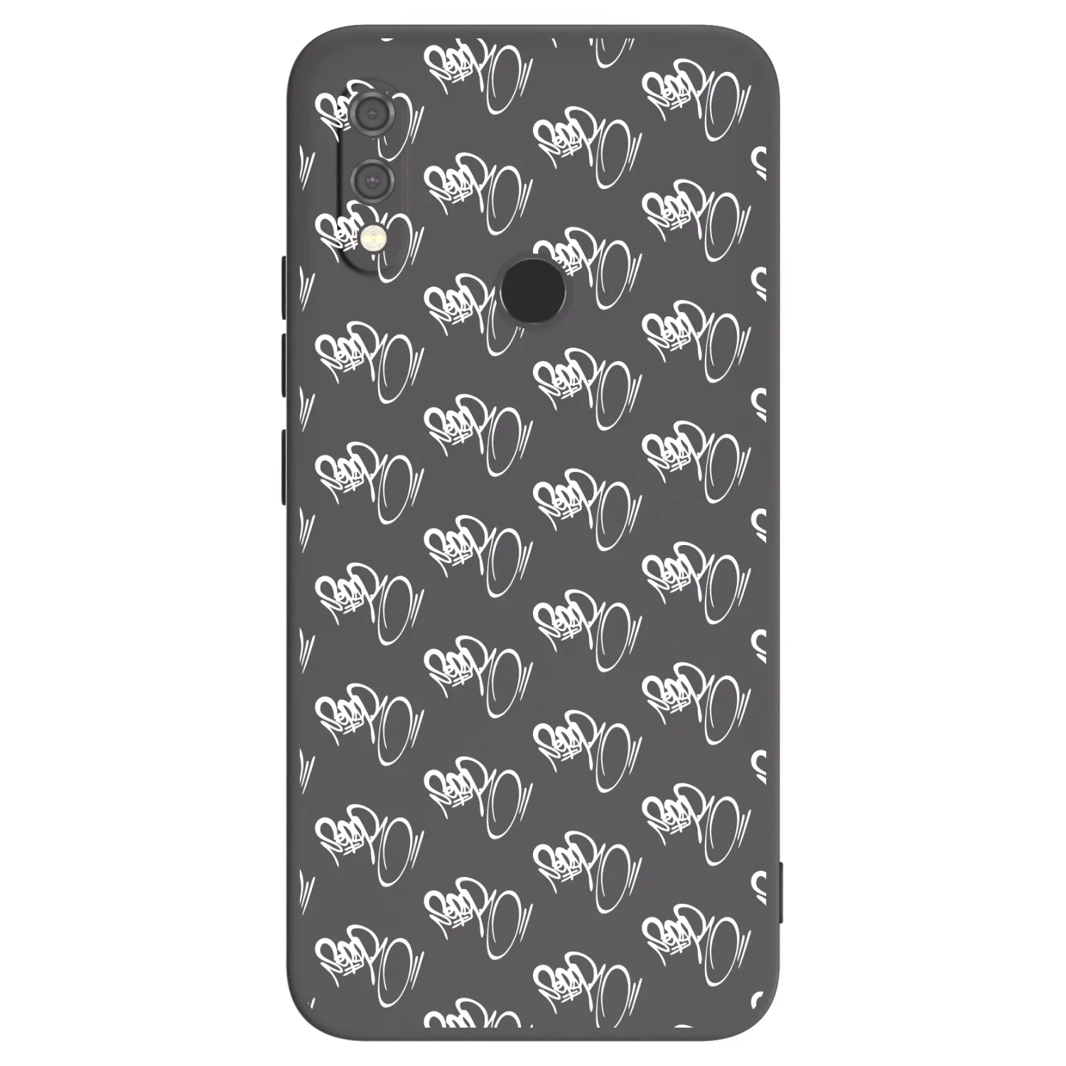 Picasee silikonový černý obal pro Xiaomi Redmi Note 7 - Separ - White On Black