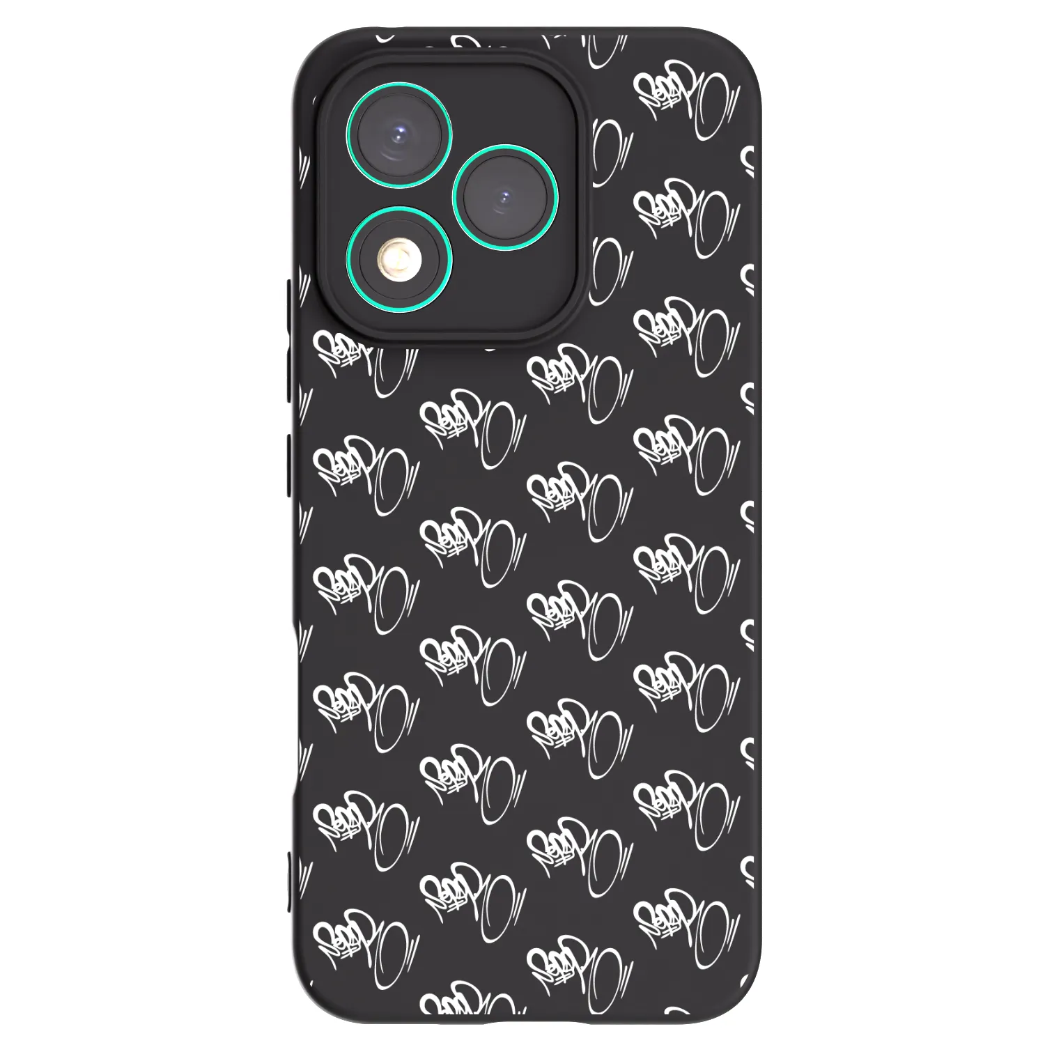 Picasee silikonový černý obal pro Honor 400 Lite 5G - Separ - White On Black