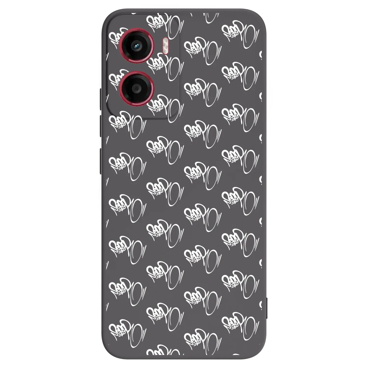 Picasee silikonový černý obal pro Motorola Moto G05 - Separ - White On Black