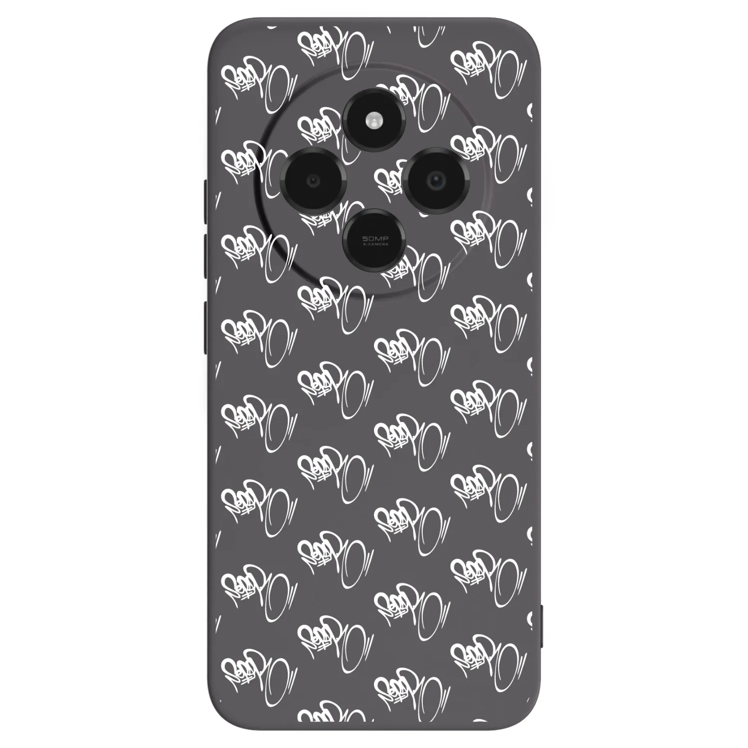 Picasee silikonový černý obal pro Xiaomi Poco C75 - Separ - White On Black