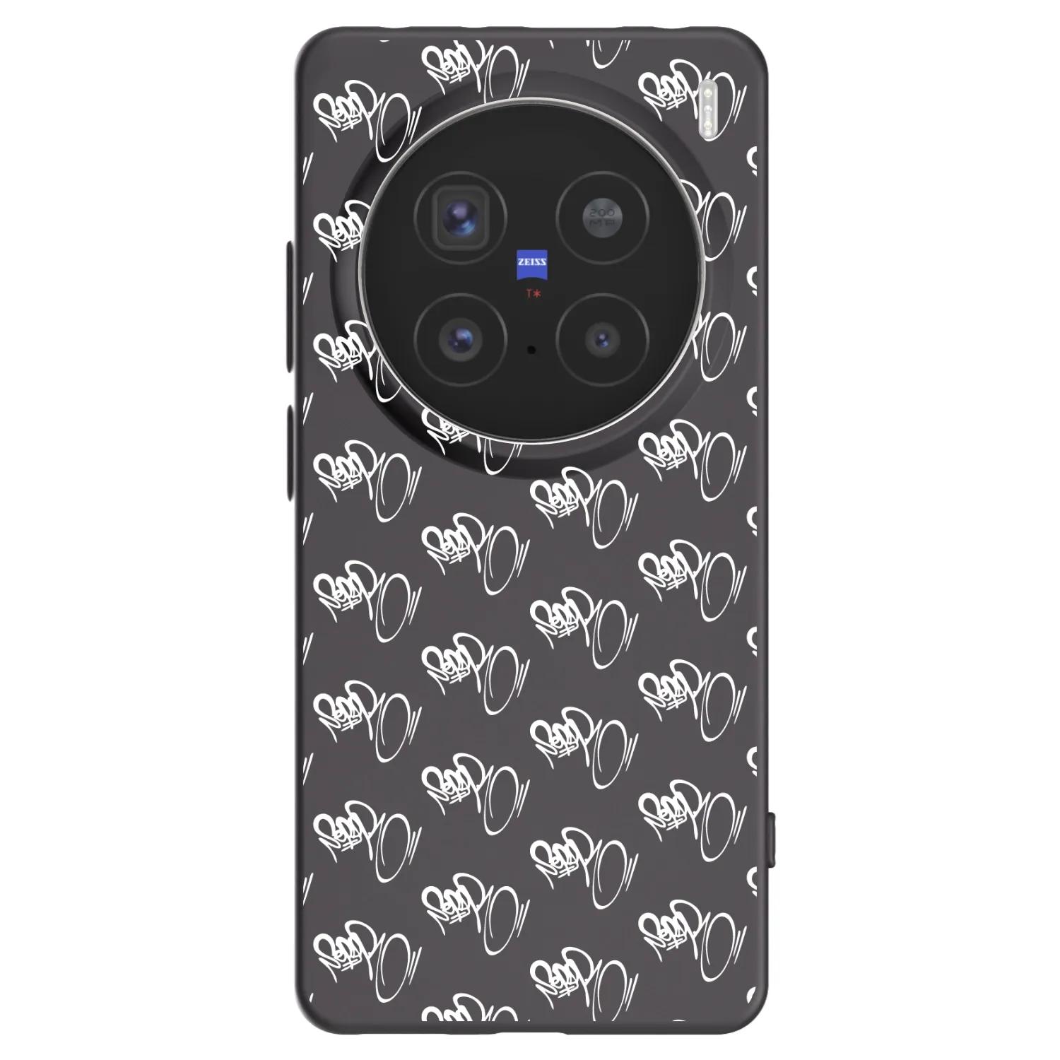 Picasee silikonový černý obal pro Vivo X200 Pro - Separ - White On Black