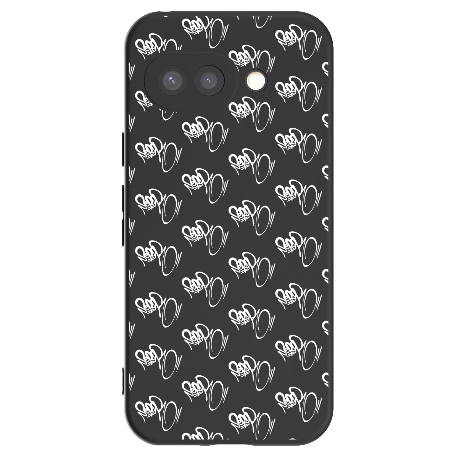 Picasee silikonový černý obal pro Google Pixel 9a - Separ - White On Black