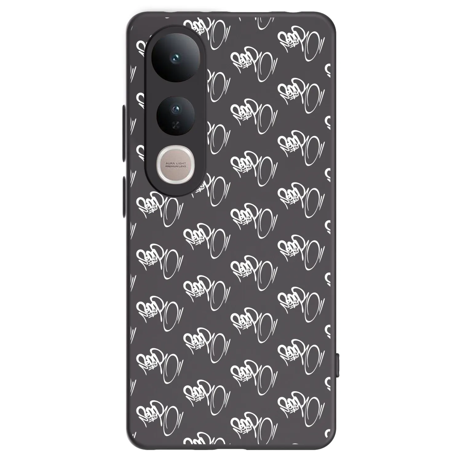 Picasee silikonový černý obal pro Vivo V50 Lite 5G - Separ - White On Black