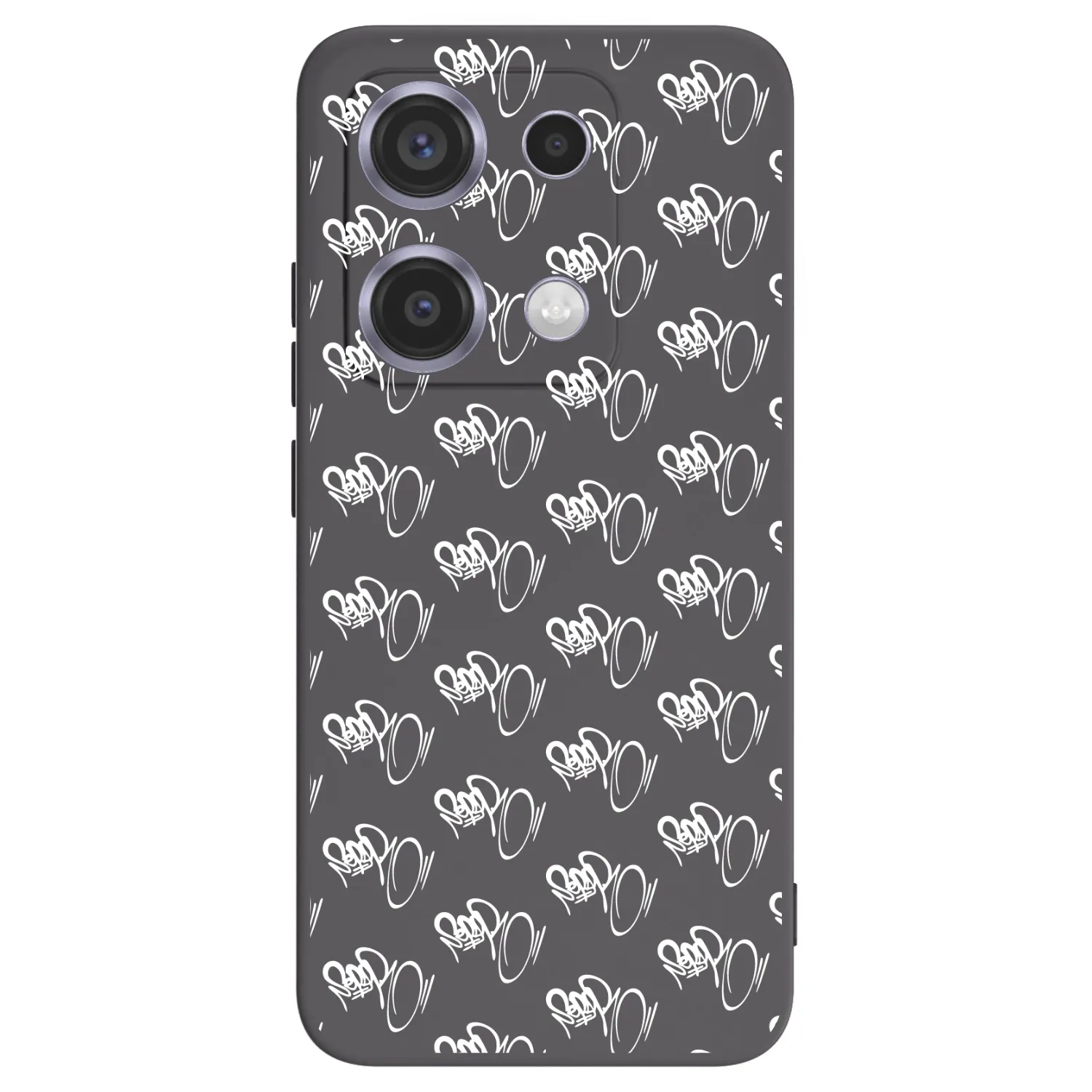 Picasee silikonový černý obal pro Xiaomi Redmi Note 14S - Separ - White On Black