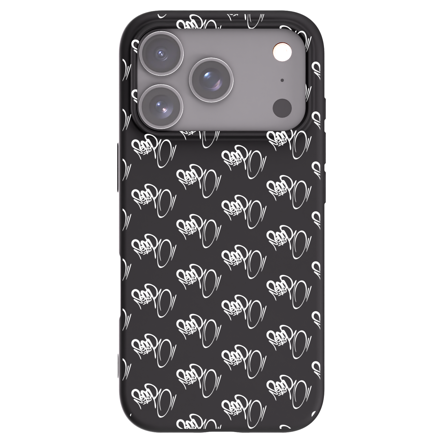 Picasee silikonový černý obal pro Apple iPhone 17 Pro - Separ - White On Black