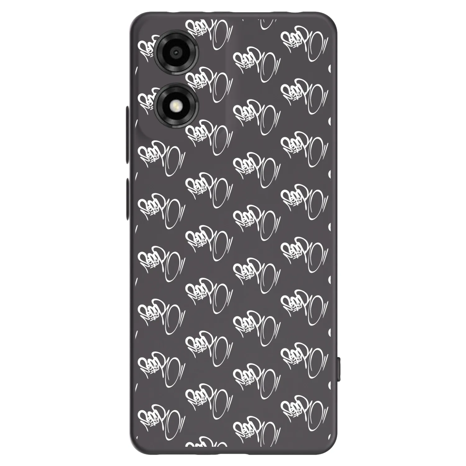 Picasee silikonový černý obal pro Motorola Moto E14 - Separ - White On Black