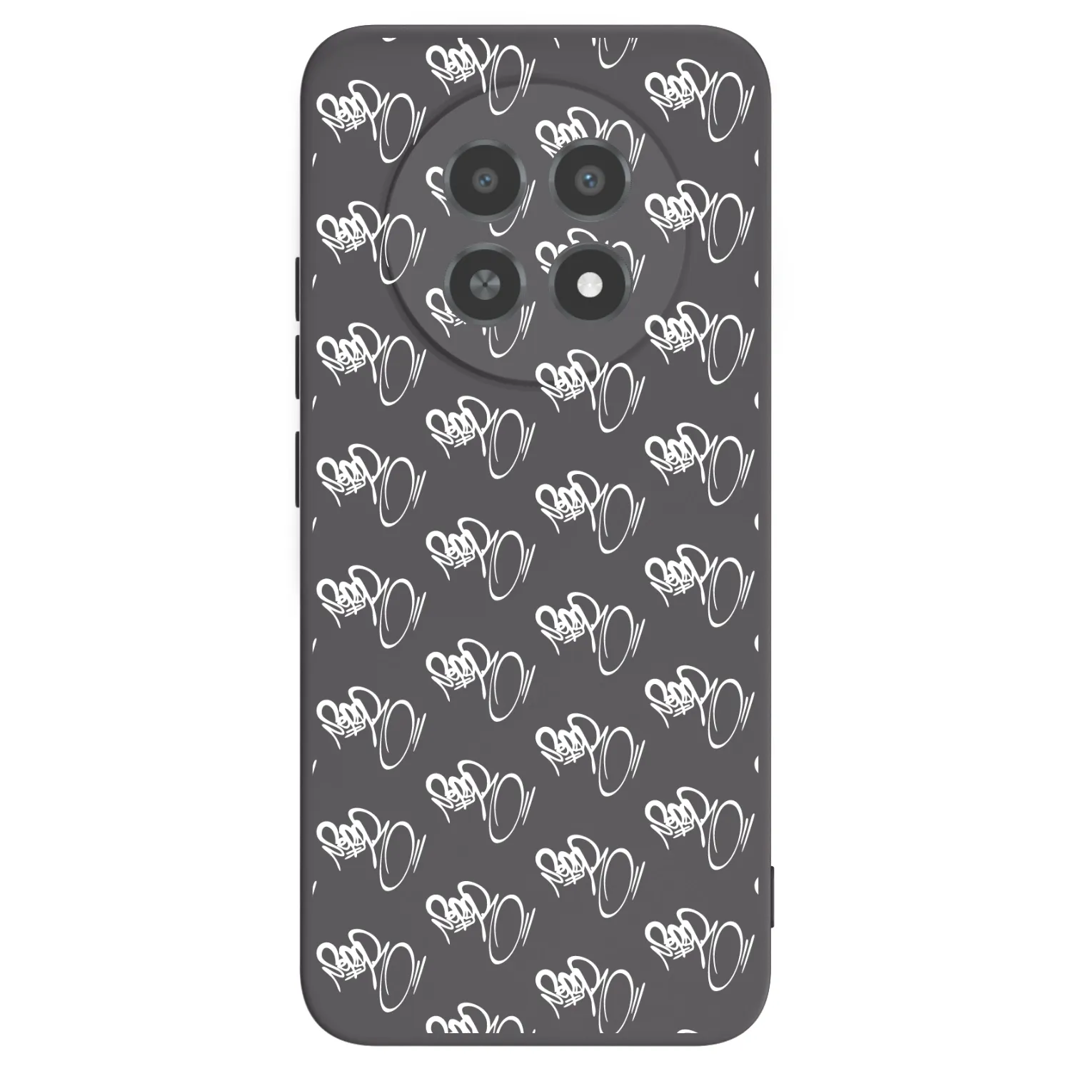 Picasee silikonový černý obal pro Realme 12X - Separ - White On Black
