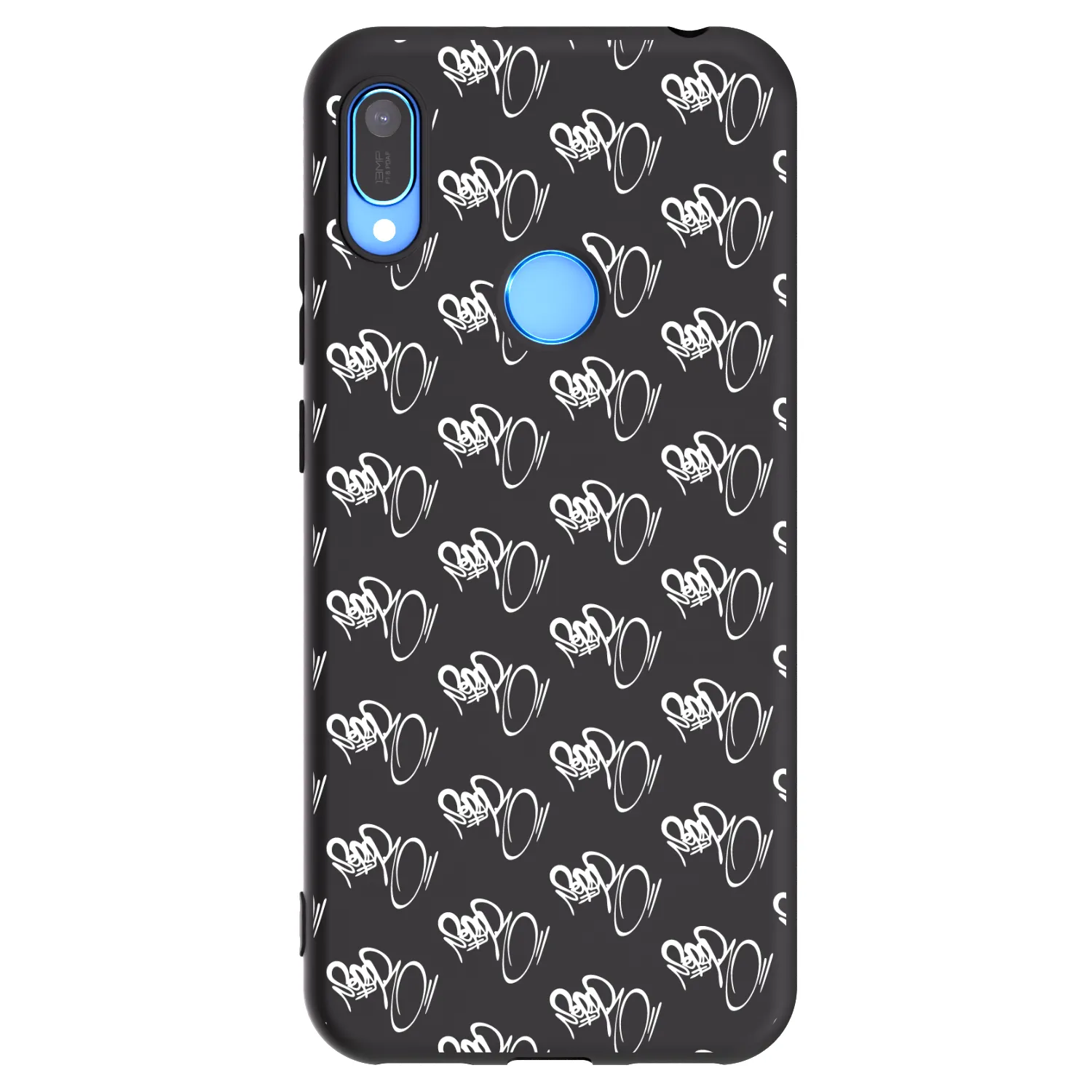 Picasee silikonový černý obal pro Huawei Y6 2019 - Separ - White On Black
