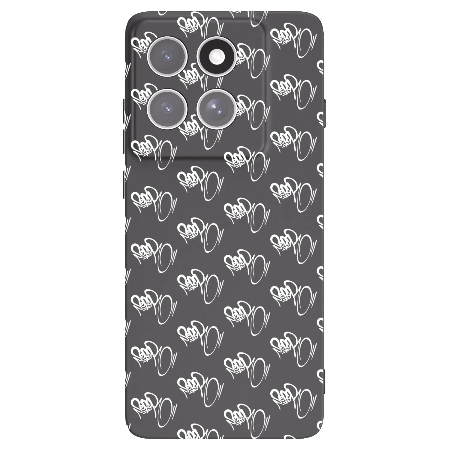 Picasee silikonový černý obal pro Motorola Edge 60 Pro - Separ - White On Black