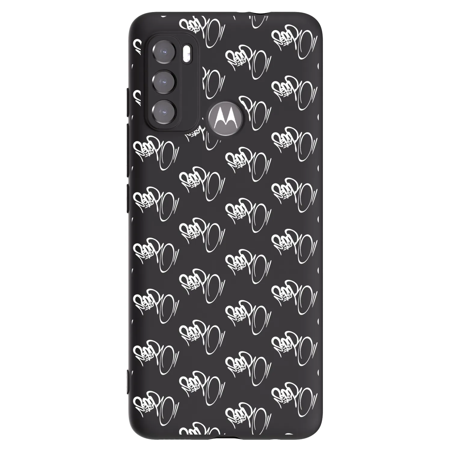 Picasee silikonový černý obal pro Motorola Edge 60 5G - Separ - White On Black