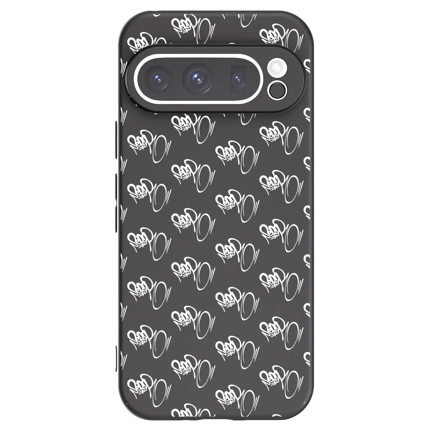 Picasee silikonový černý obal pro Google Pixel 9 Pro XL - Separ - White On Black