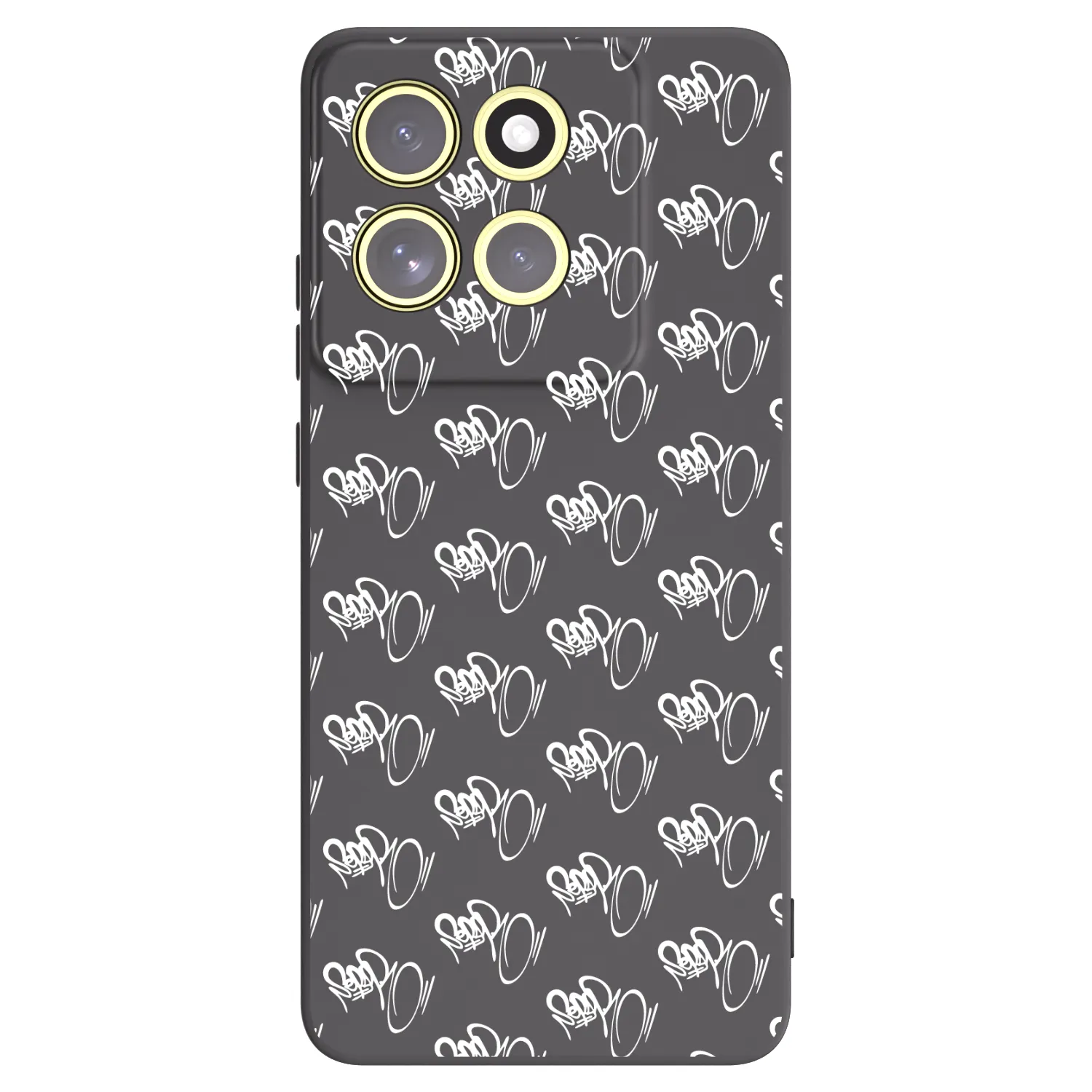 Picasee silikonový černý obal pro Motorola Moto G86 5G - Separ - White On Black