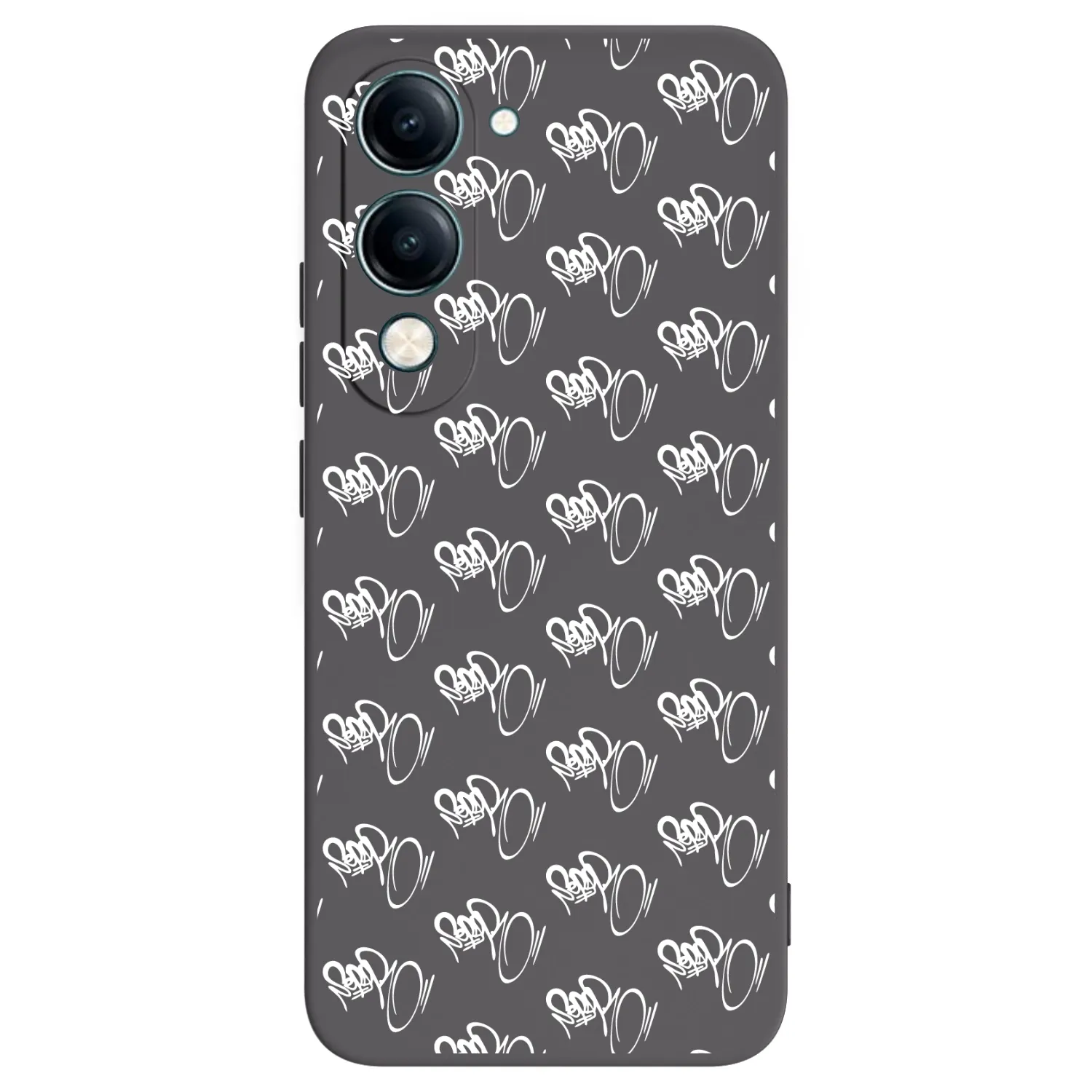 Picasee silikonový černý obal pro Vivo Y29s 5G - Separ - White On Black