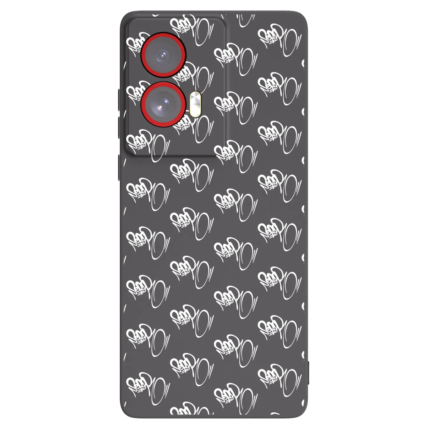 Picasee silikonový černý obal pro Motorola Edge 50 Fusion - Separ - White On Black