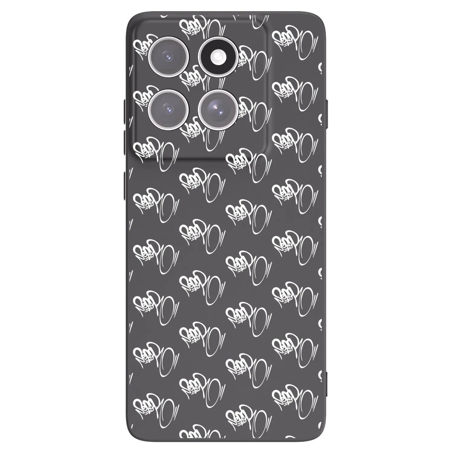 Picasee silikonový černý obal pro Motorola Edge 60 Fusion - Separ - White On Black