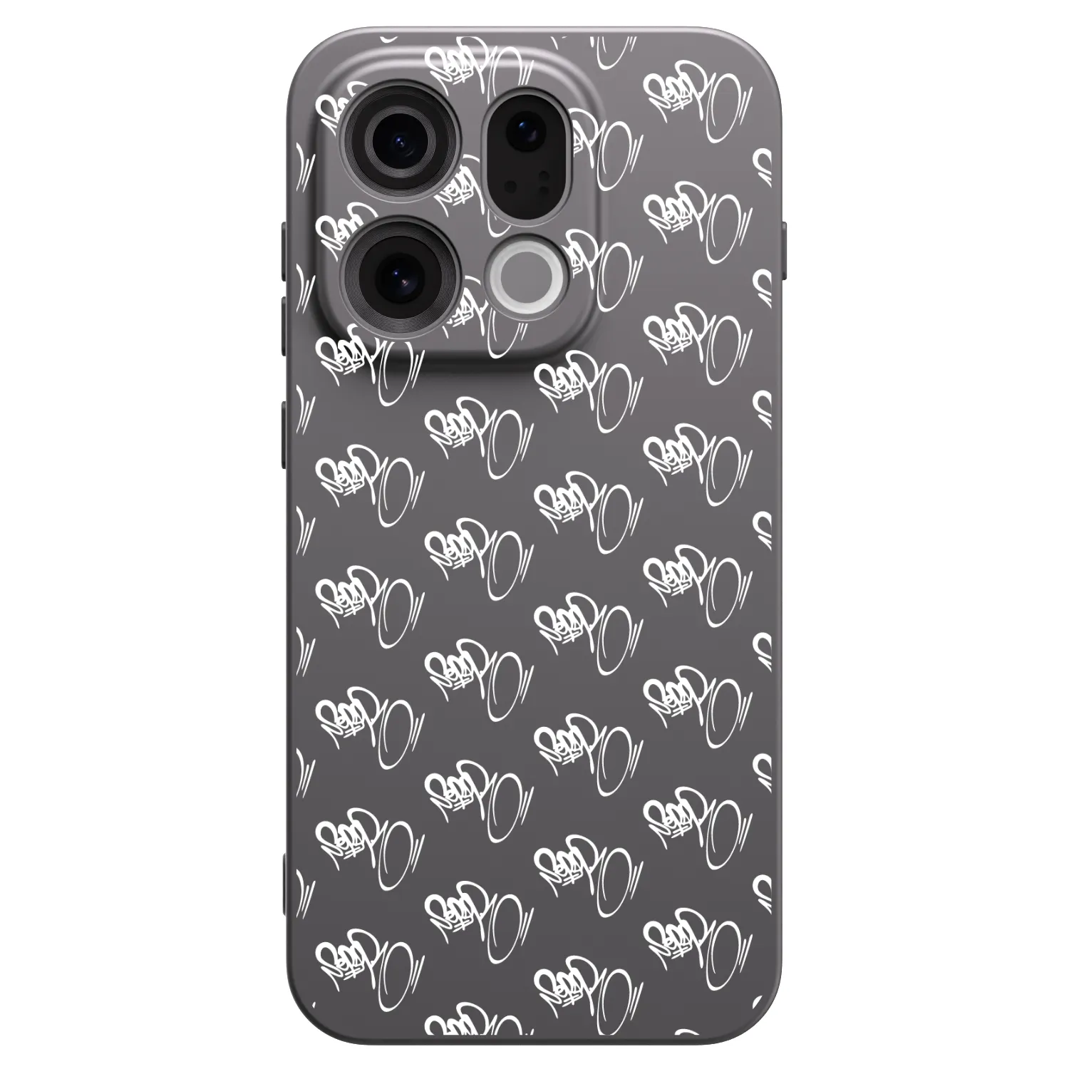 Picasee silikonový černý obal pro OPPO Find X9 - Separ - White On Black