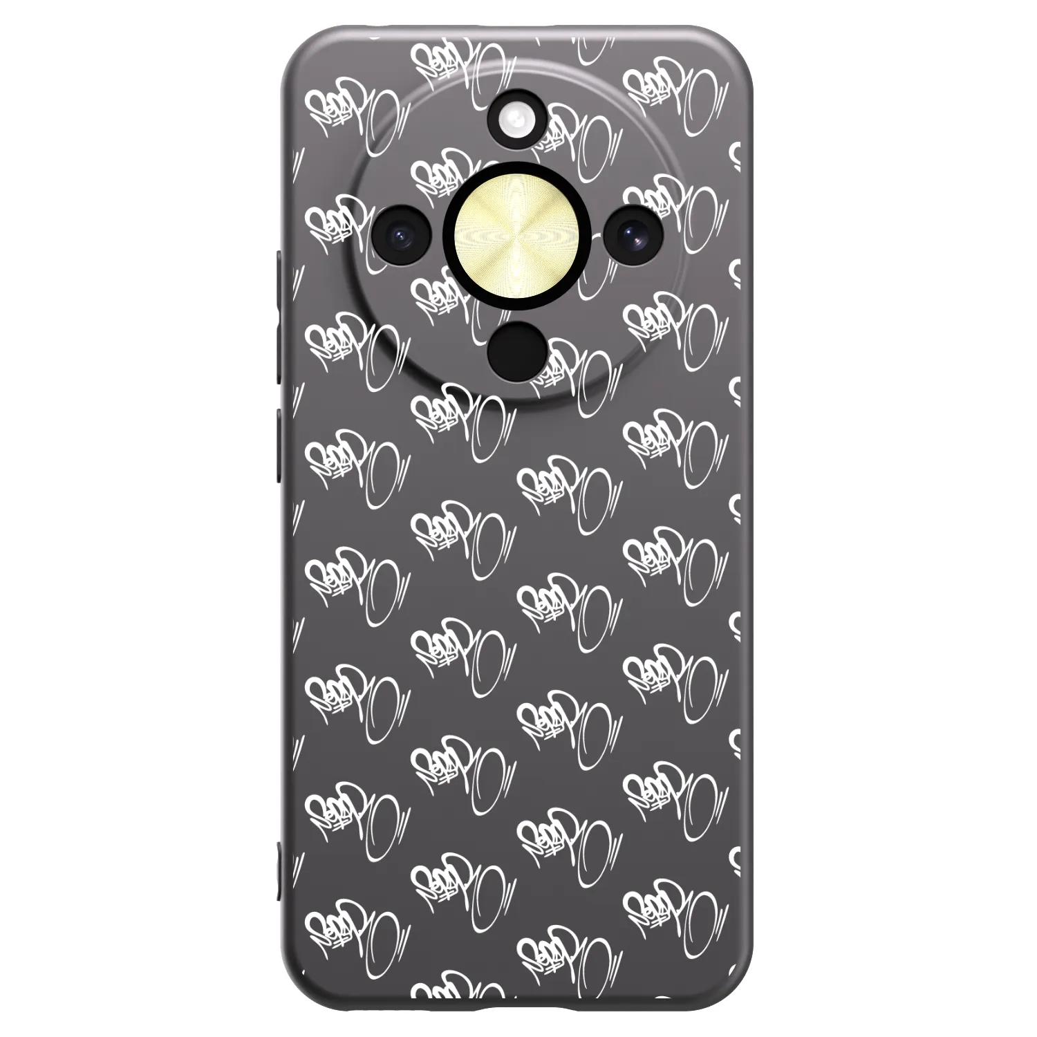 Picasee silikonový černý obal pro Honor Magic8 Lite 5G - Separ - White On Black