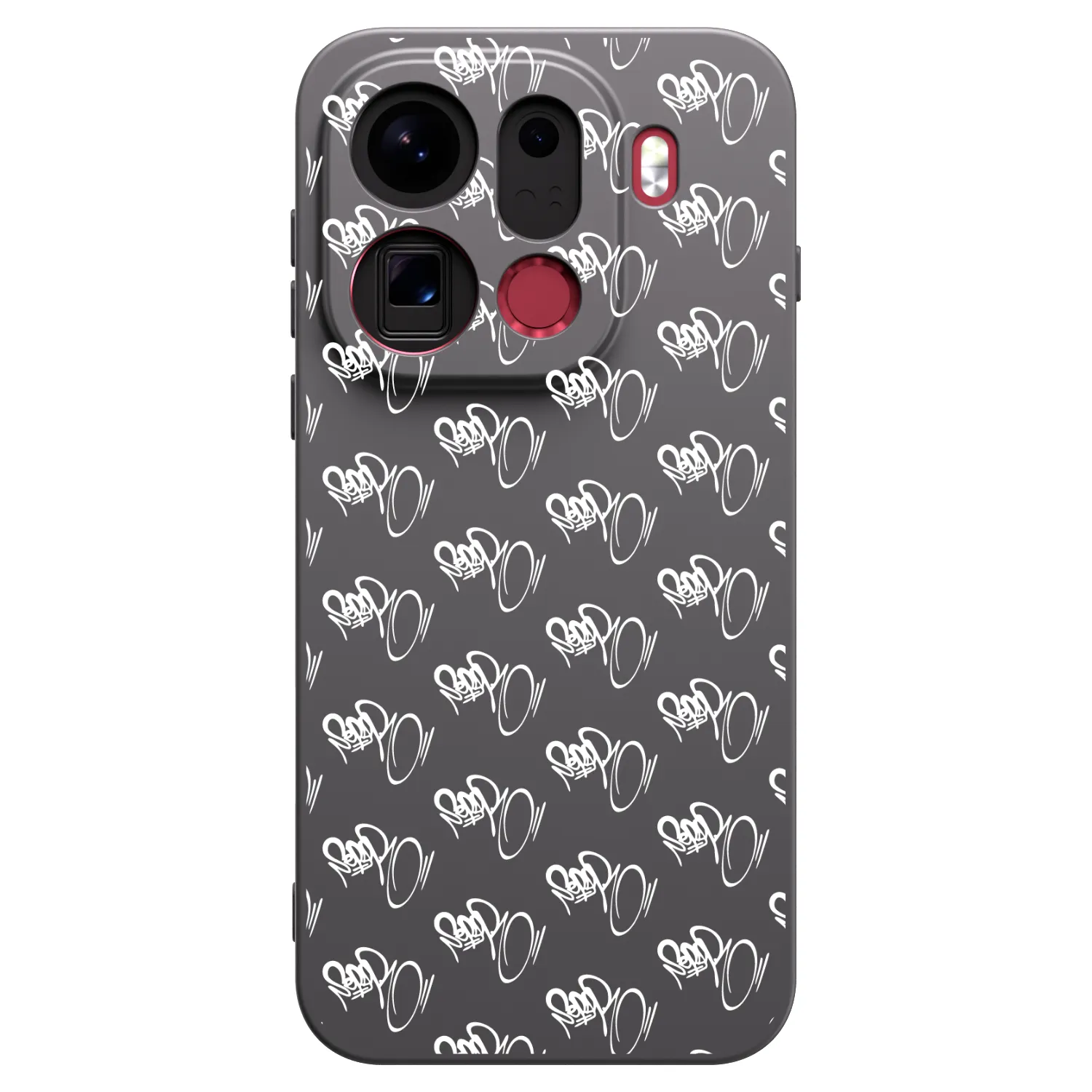 Picasee silikonový černý obal pro OPPO Find X9 Pro - Separ - White On Black