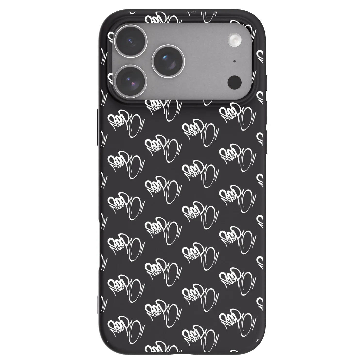 Picasee silikonový černý obal pro Apple iPhone 18 Pro Max - Separ - White On Black