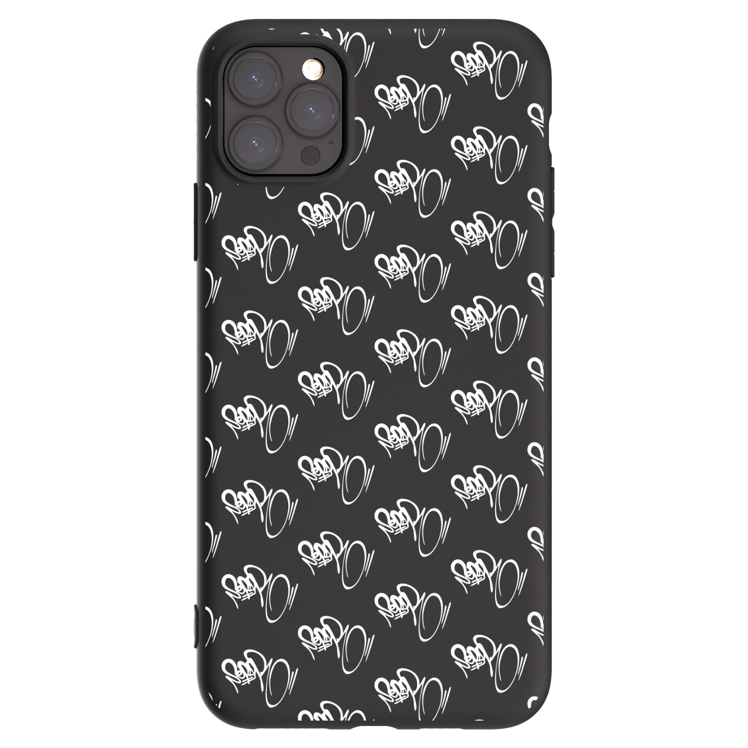 Picasee silikonový černý obal pro Apple iPhone 11 Pro Max - Separ - White On Black