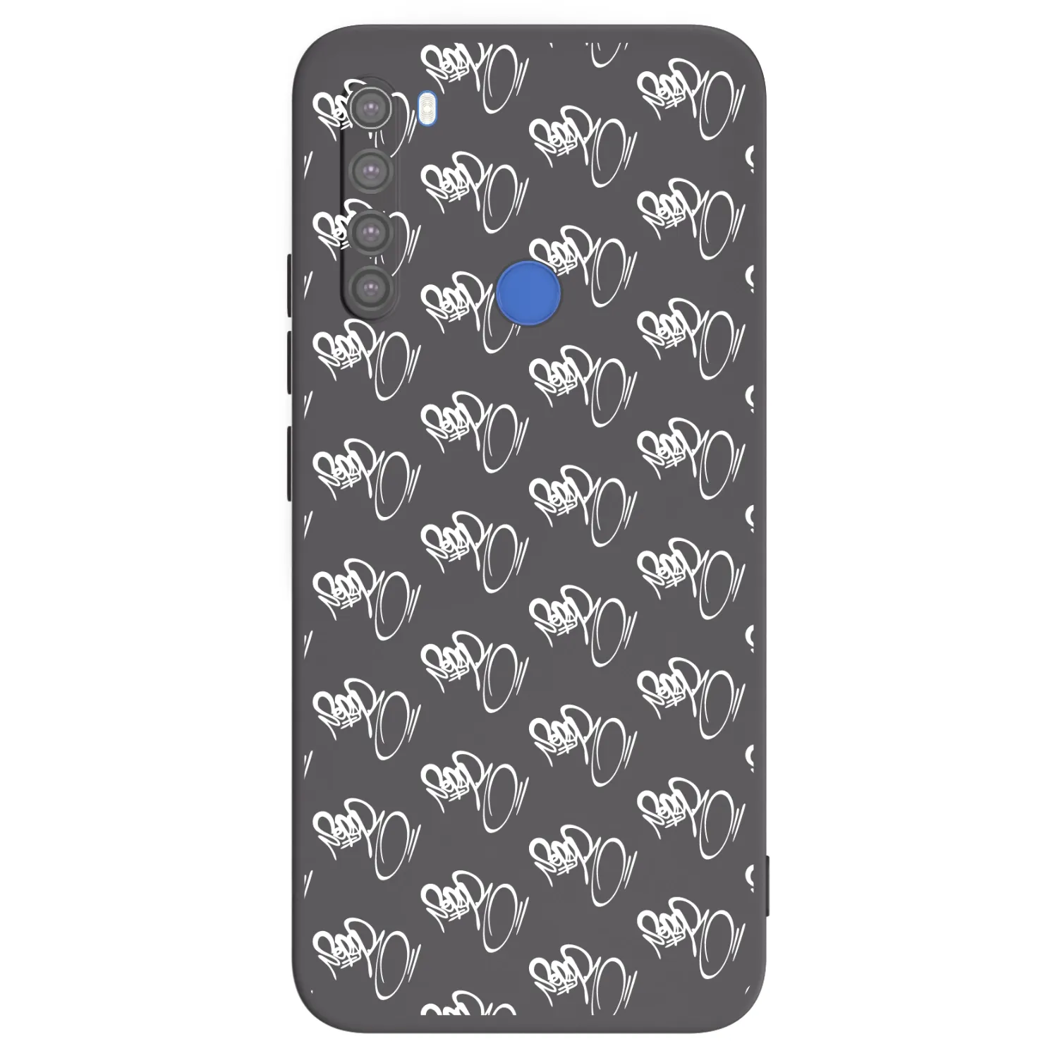 Picasee silikonový černý obal pro Xiaomi Redmi Note 8T - Separ - White On Black