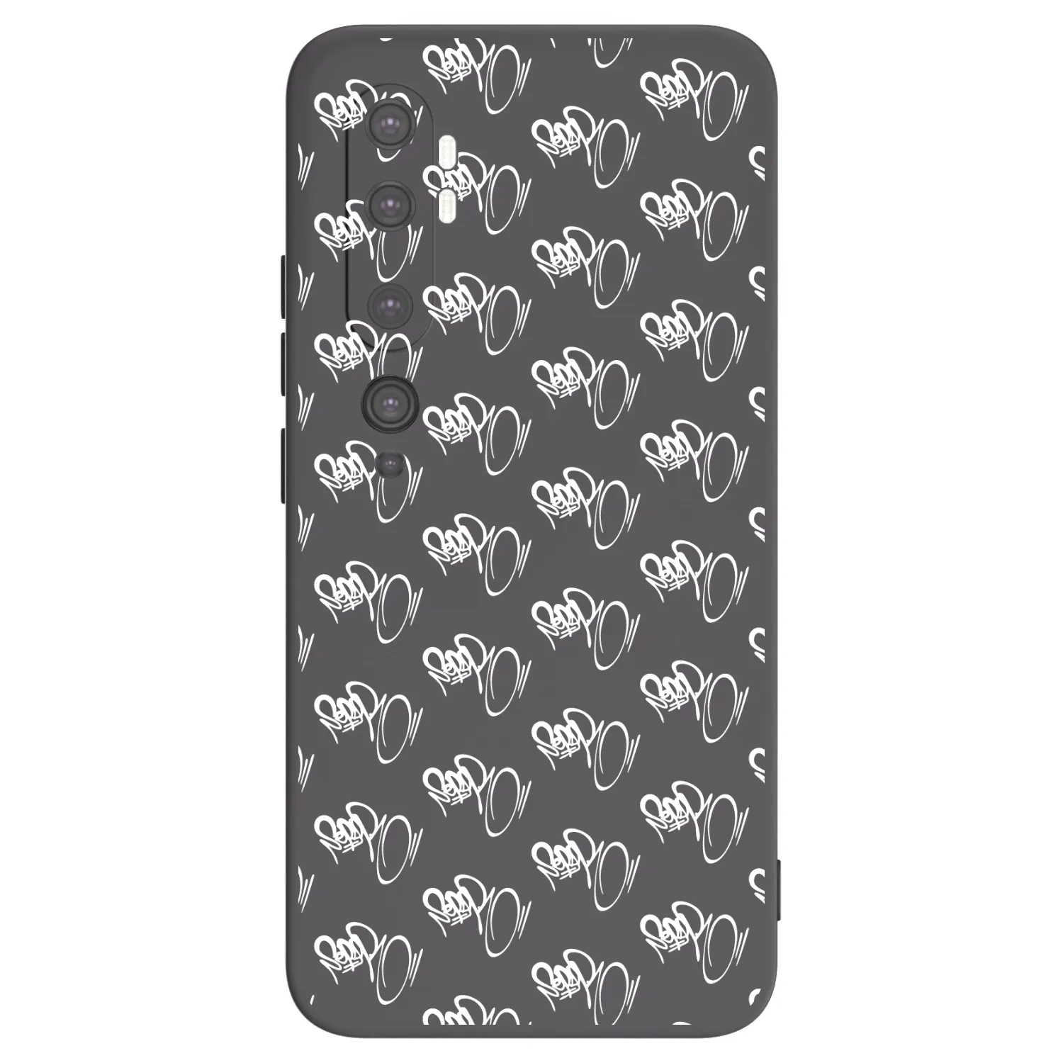 Picasee silikonový černý obal pro Xiaomi Mi Note 10 (Pro) - Separ - White On Black