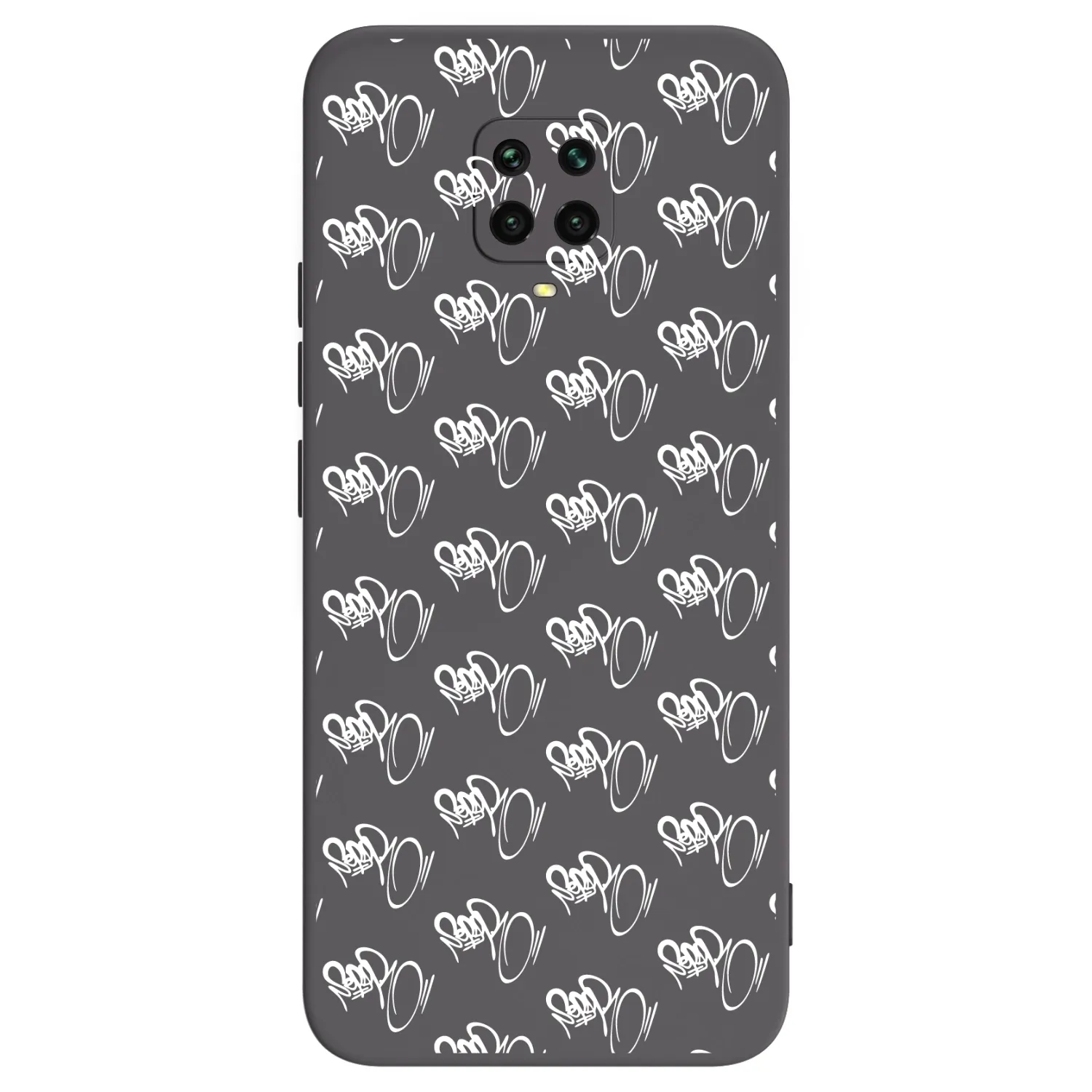 Picasee silikonový černý obal pro Xiaomi Redmi Note 9 Pro - Separ - White On Black