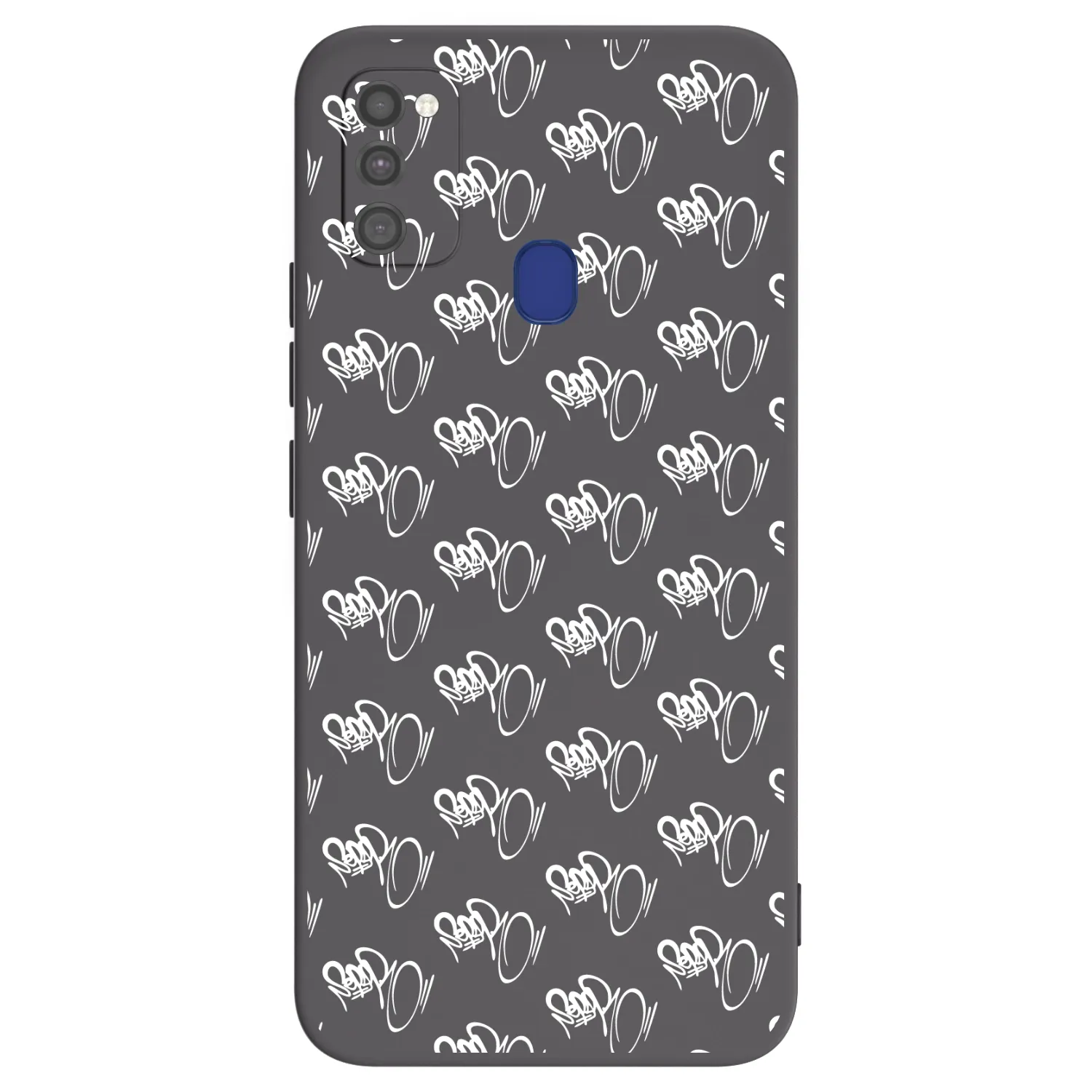 Picasee silikonový černý obal pro Samsung Galaxy M21 M215F - Separ - White On Black