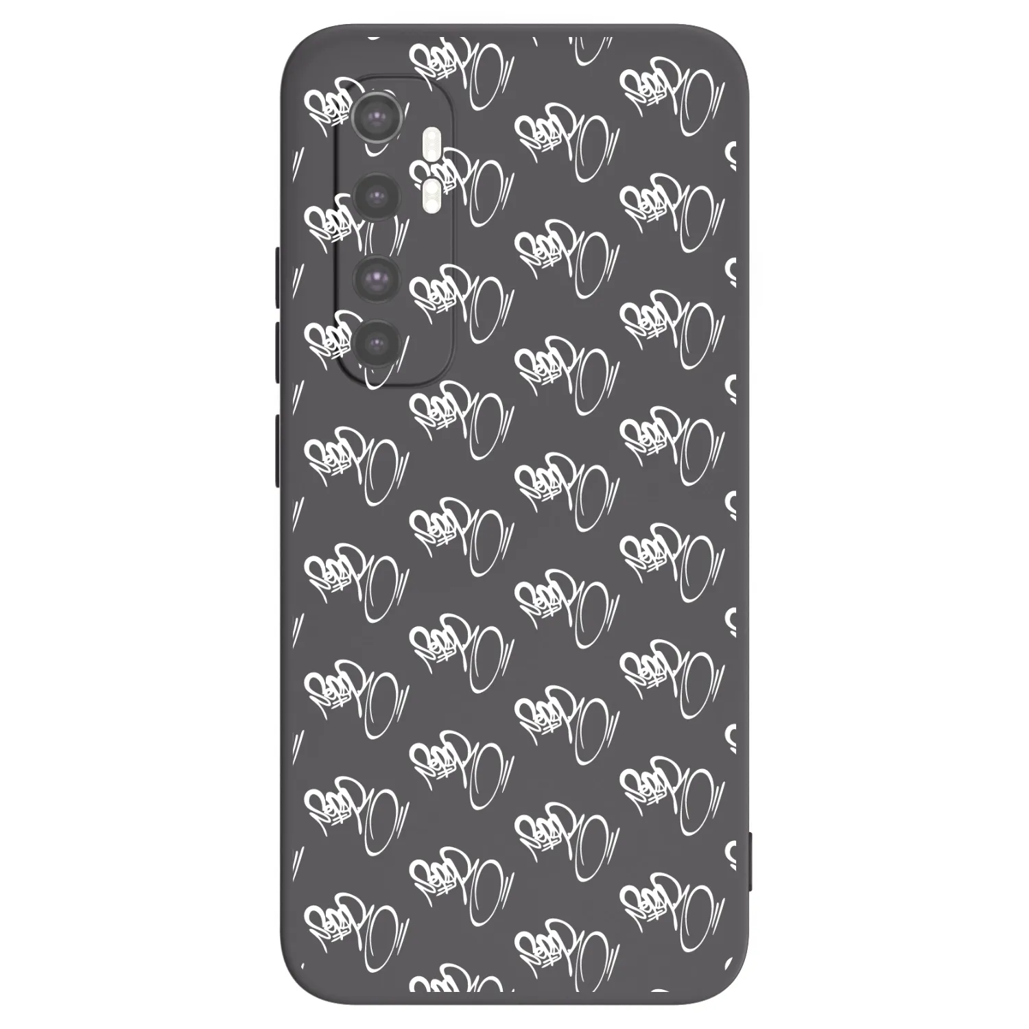 Picasee silikonový černý obal pro Xiaomi Mi Note 10 Lite - Separ - White On Black
