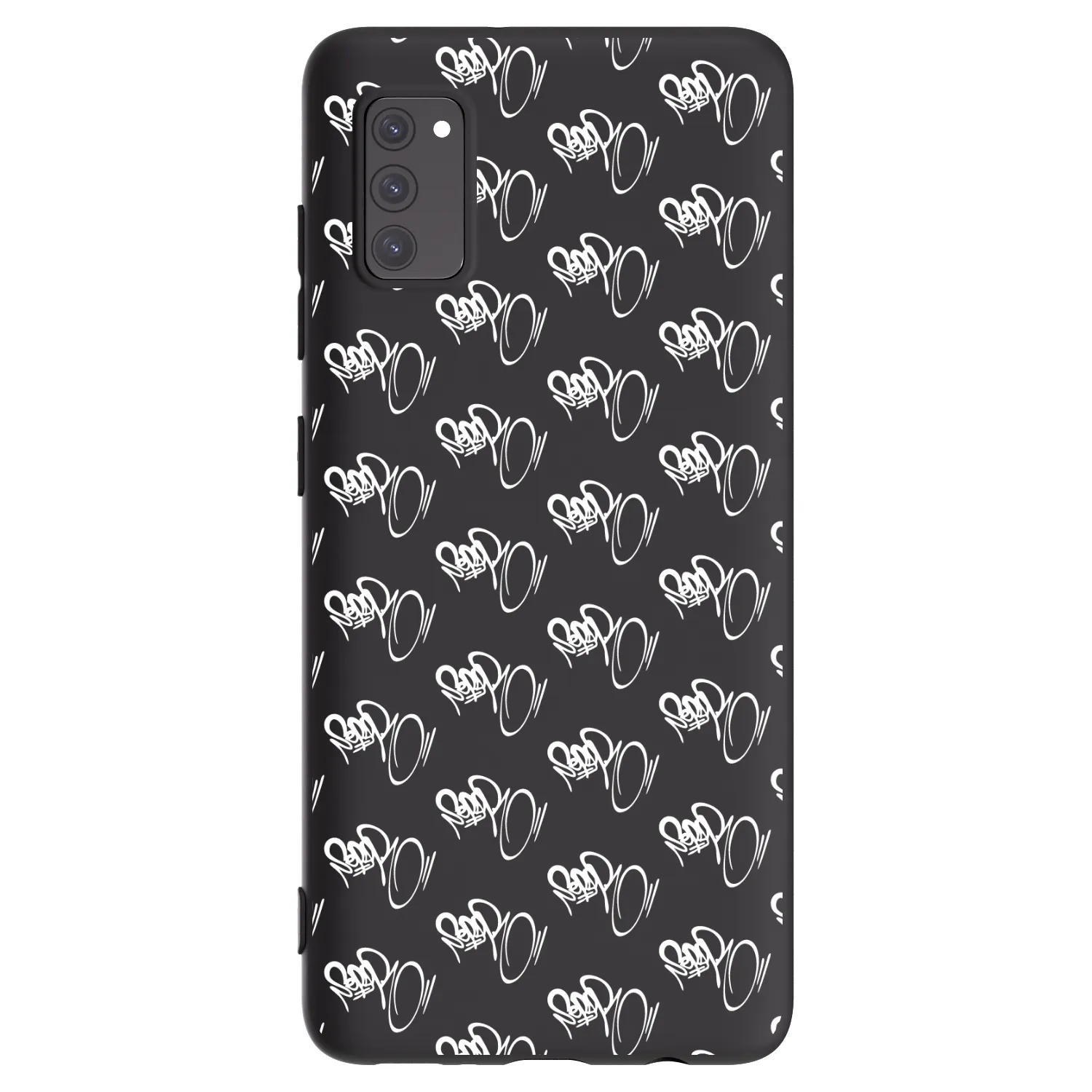 Picasee silikonový černý obal pro Samsung Galaxy A41 A415F - Separ - White On Black