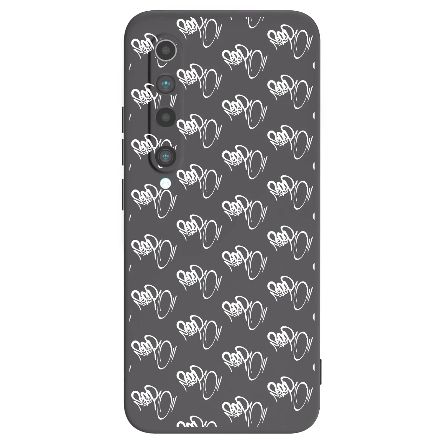 Picasee silikonový černý obal pro Xiaomi Mi 10 - Separ - White On Black