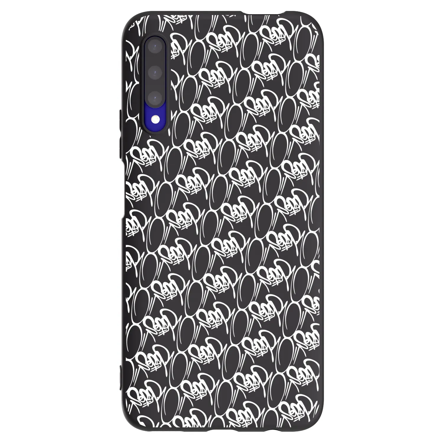 Picasee silikonový černý obal pro Honor 9X Pro - Separ - White On Black 2