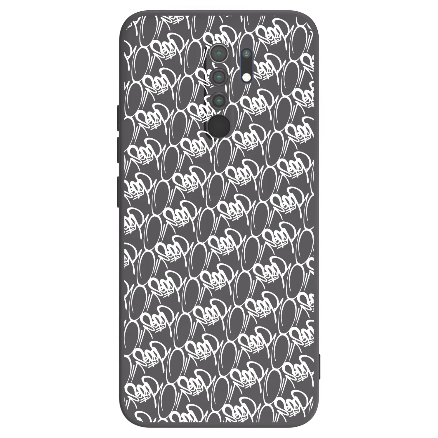Picasee silikonový černý obal pro Xiaomi Redmi 9 - Separ - White On Black 2