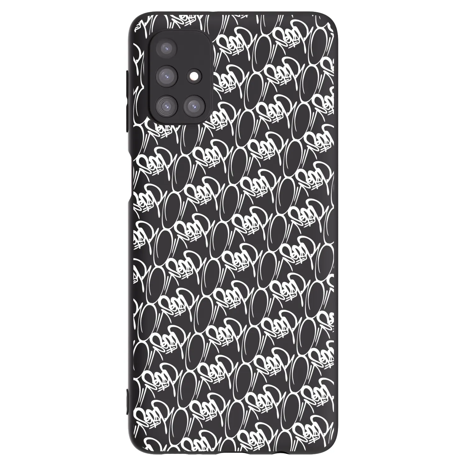 Picasee silikonový černý obal pro Samsung Galaxy M31s - Separ - White On Black 2