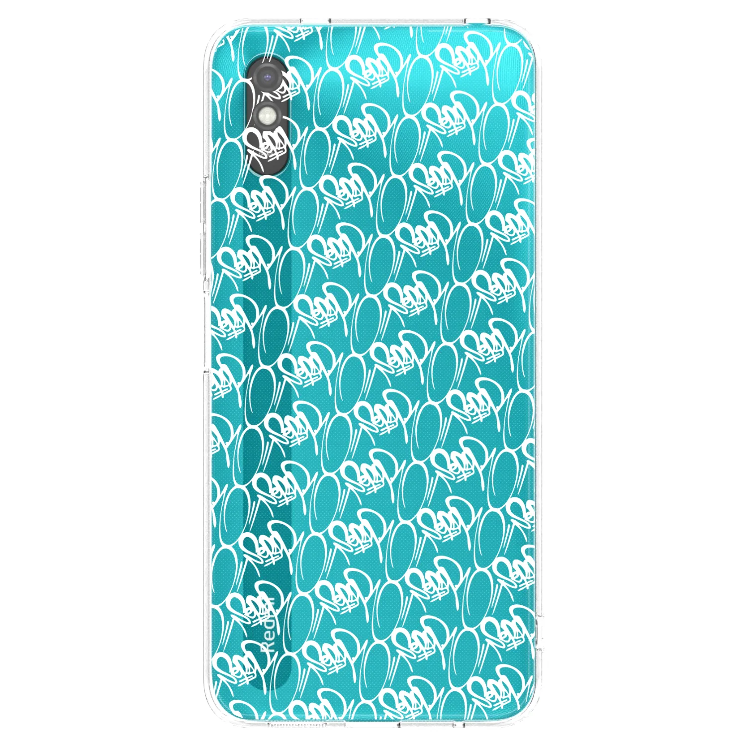 Picasee silikonový černý obal pro Xiaomi Redmi 9A - Separ - White On Black 2