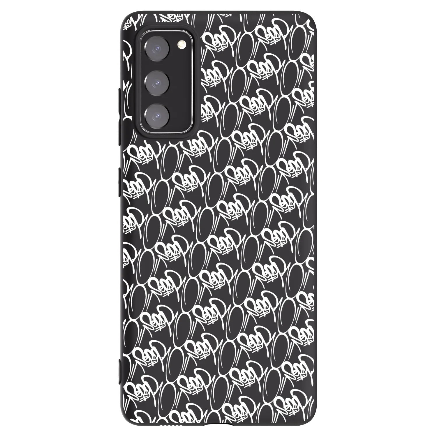 Picasee silikonový černý obal pro Samsung Galaxy S20 FE - Separ - White On Black 2