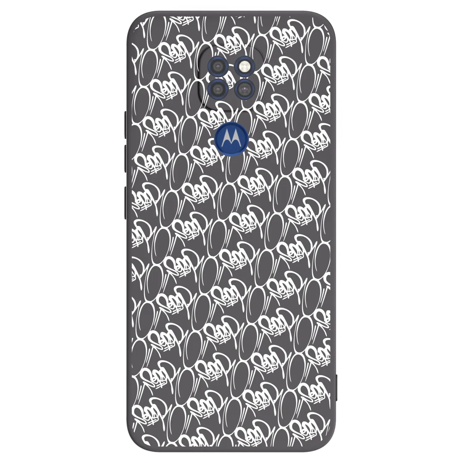 Picasee silikonový černý obal pro Motorola Moto G9 Play - Separ - White On Black 2