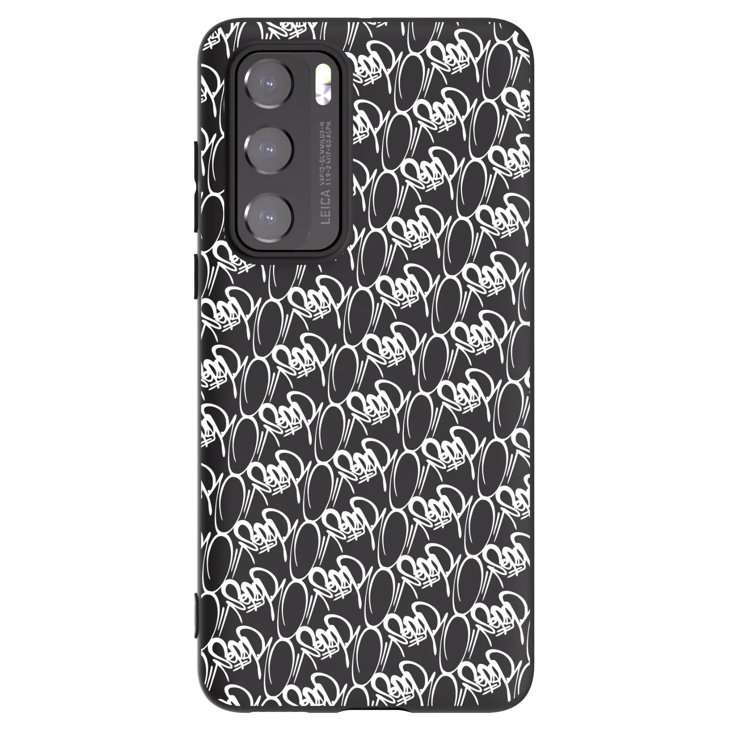 Picasee silikonový černý obal pro Huawei P40 - Separ - White On Black 2