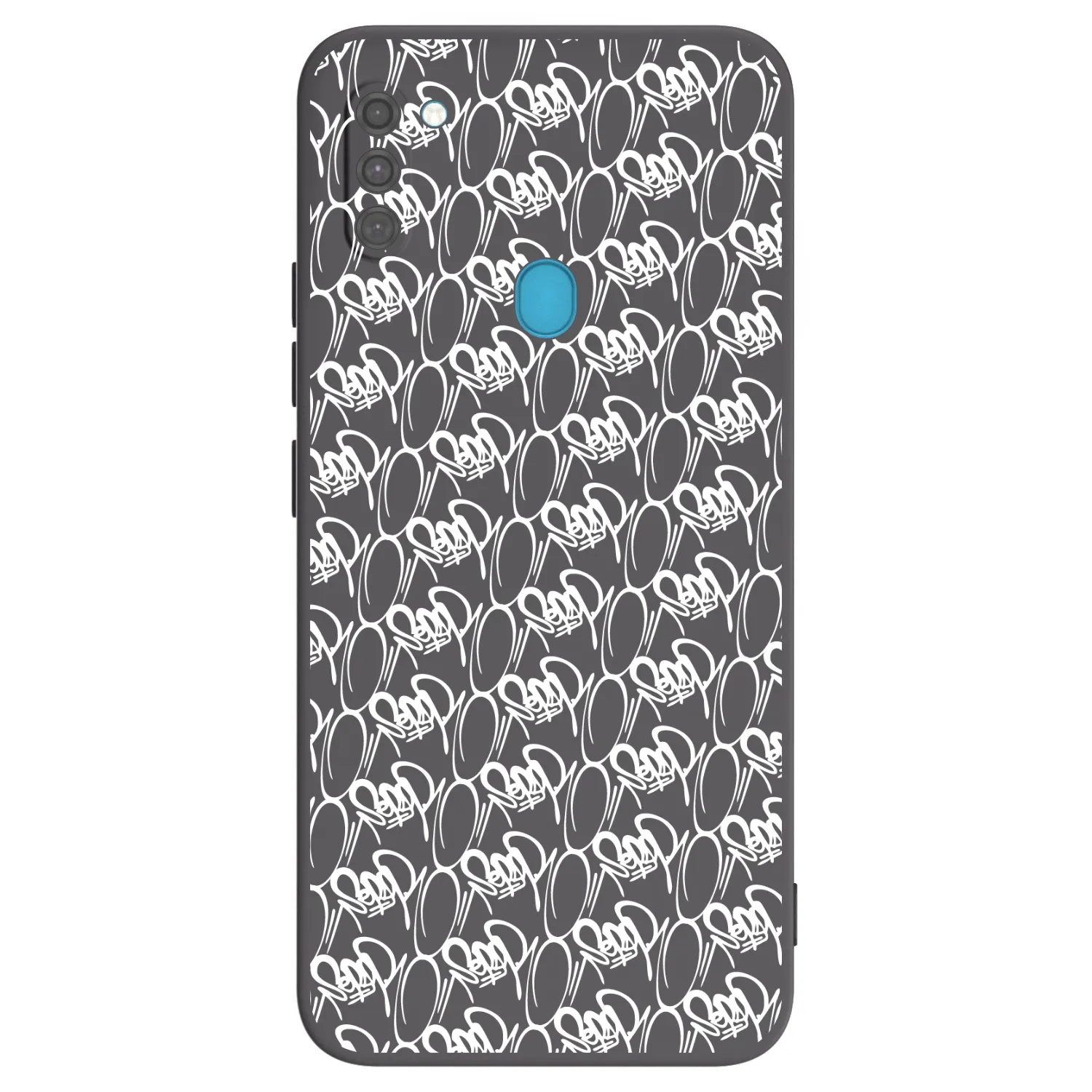 Picasee silikonový černý obal pro Samsung Galaxy M11 - Separ - White On Black 2