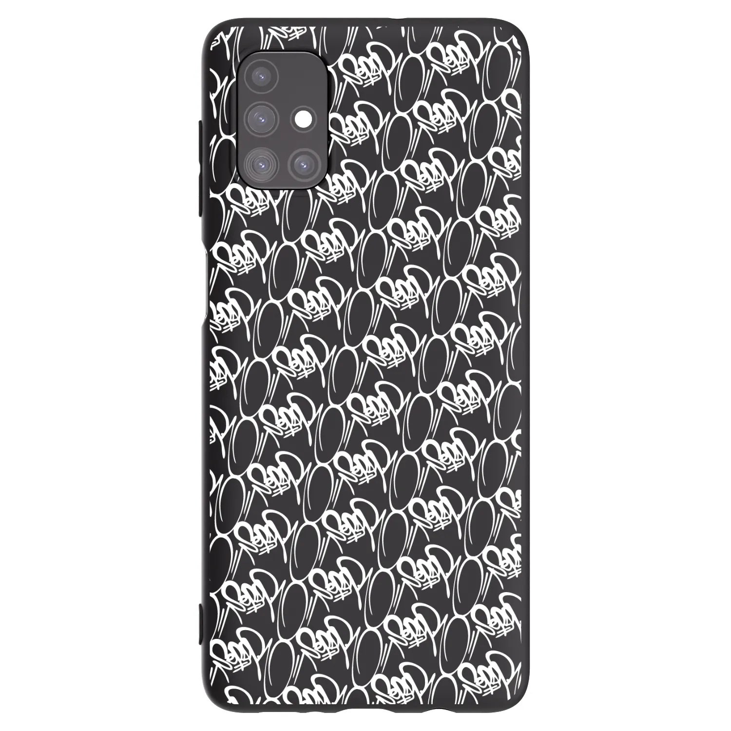 Picasee silikonový černý obal pro Samsung Galaxy M51 M515F - Separ - White On Black 2