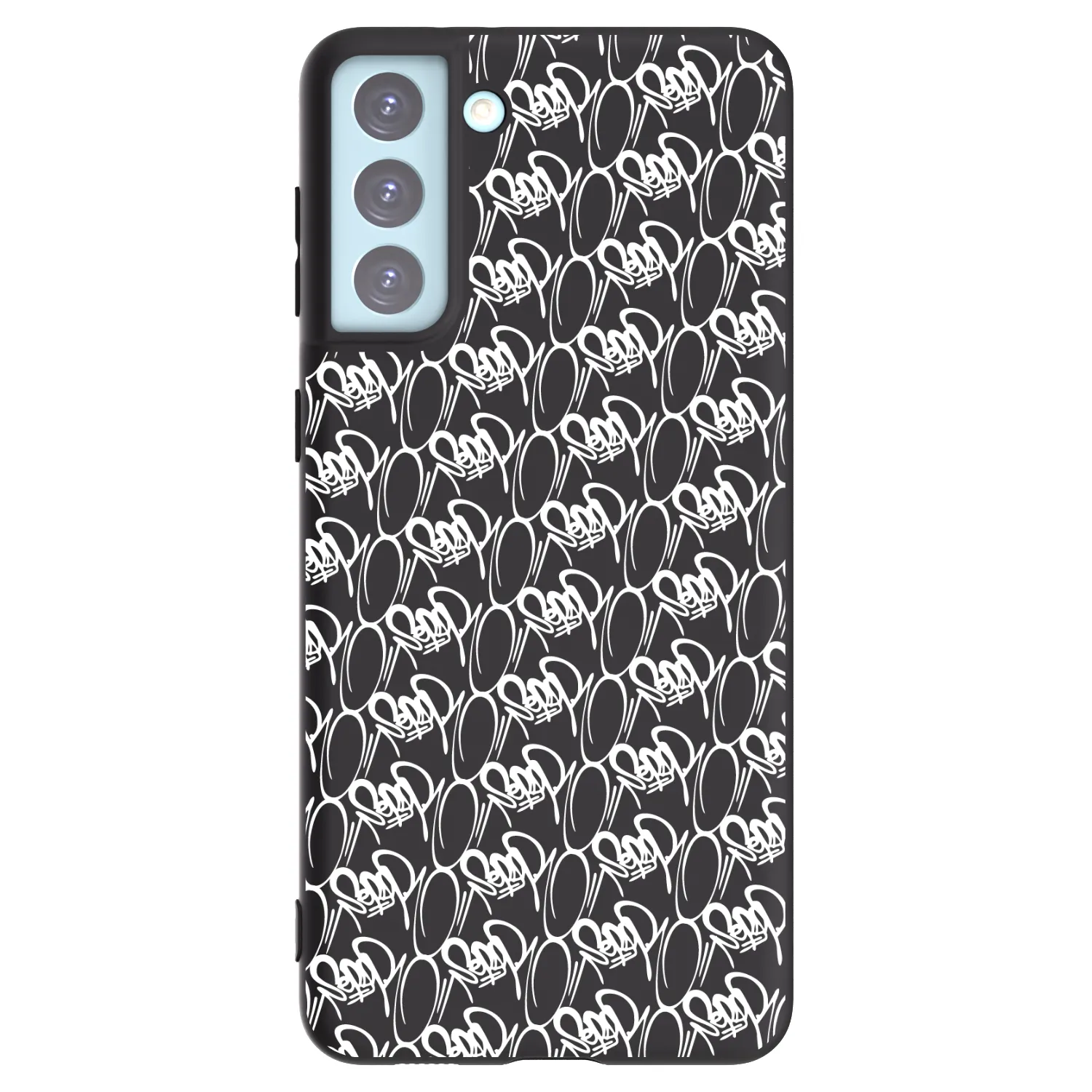 Picasee silikonový černý obal pro Samsung Galaxy S21+ 5G G996F - Separ - White On Black 2