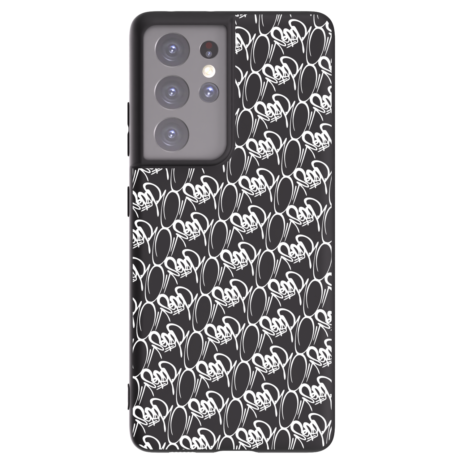 Picasee silikonový černý obal pro Samsung Galaxy S21 Ultra 5G G998B - Separ - White On Black 2