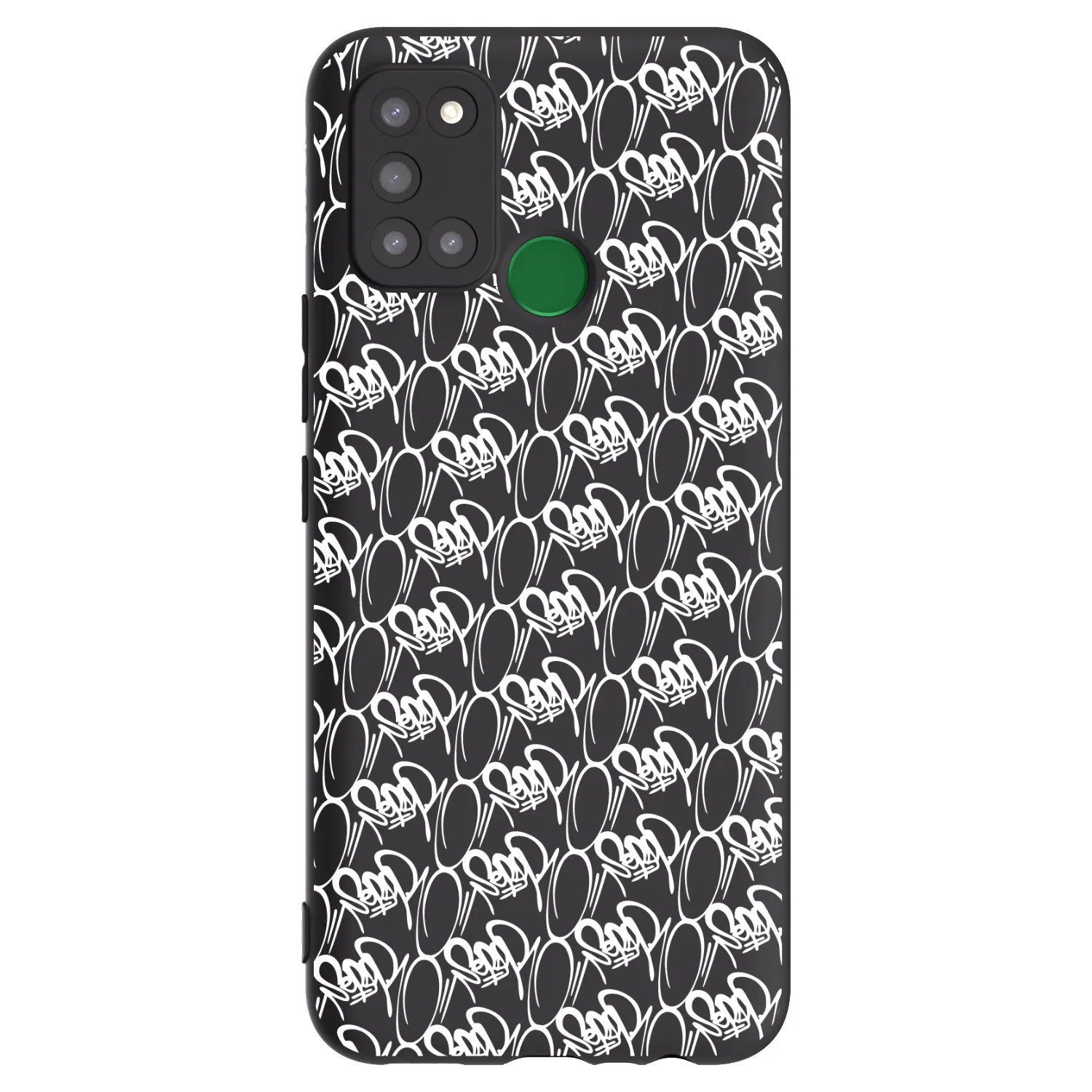 Picasee silikonový černý obal pro Realme 7i - Separ - White On Black 2