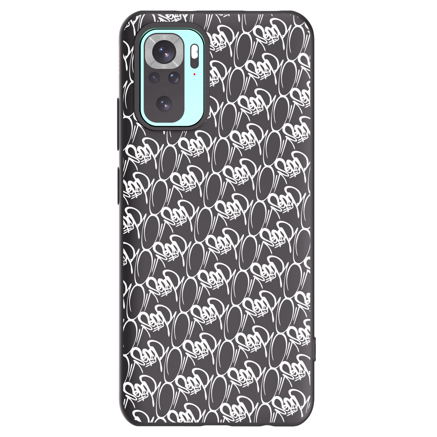 Picasee silikonový černý obal pro Xiaomi Redmi Note 10 Pro - Separ - White On Black 2