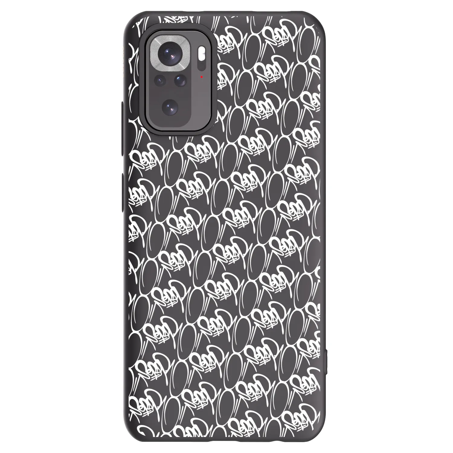 Picasee silikonový černý obal pro Xiaomi Redmi Note 10S - Separ - White On Black 2