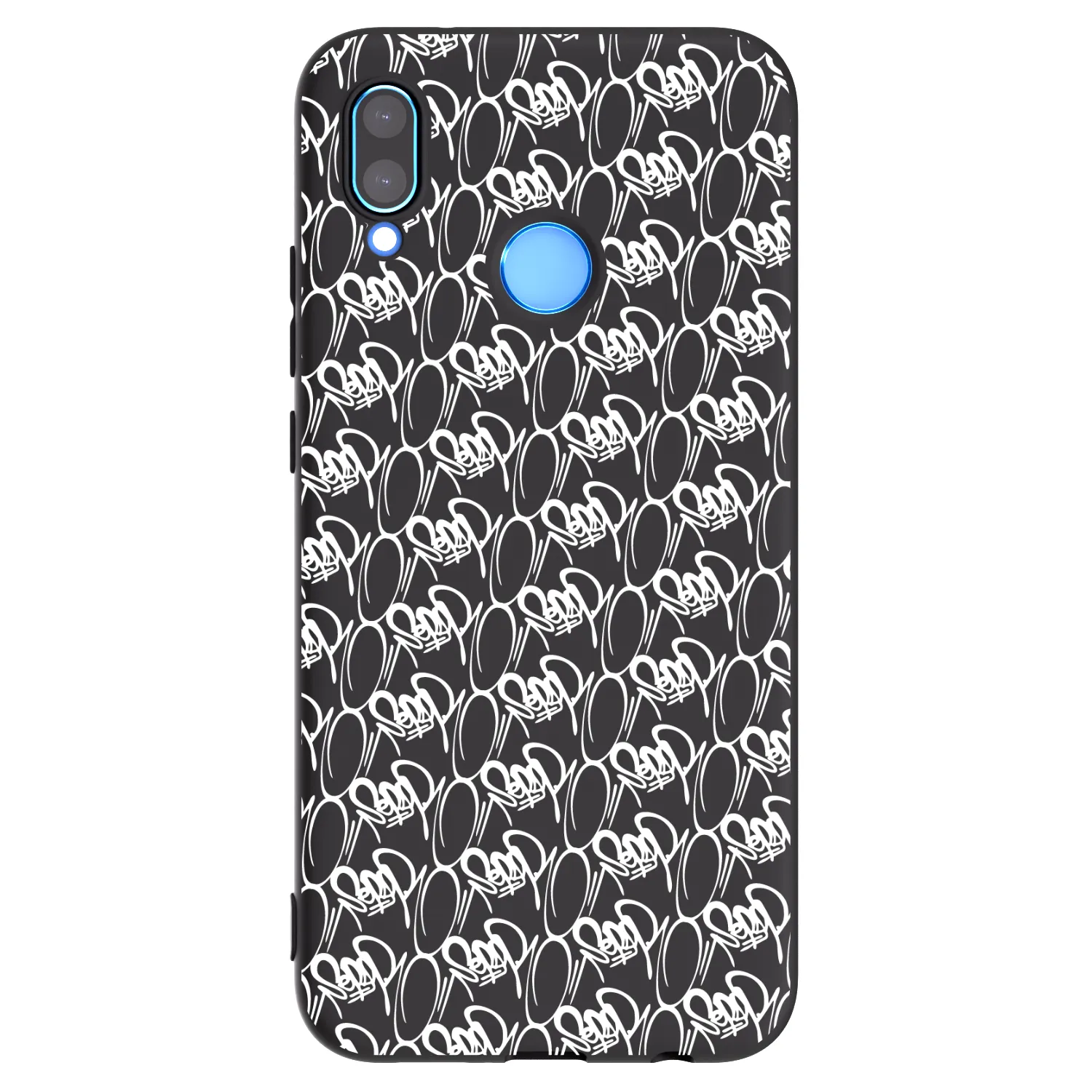 Picasee silikonový černý obal pro Huawei P20 Lite - Separ - White On Black 2