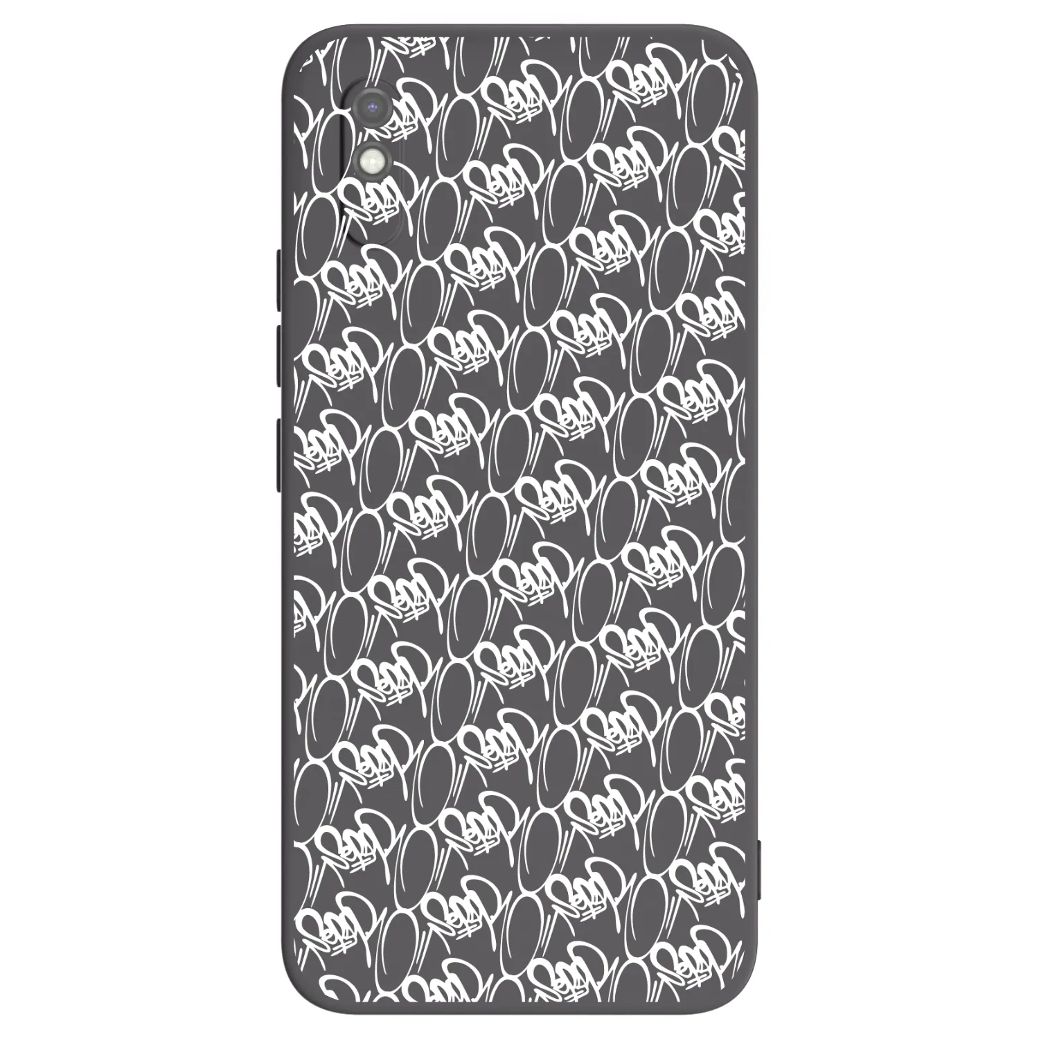 Picasee silikonový černý obal pro Xiaomi Redmi 9AT - Separ - White On Black 2