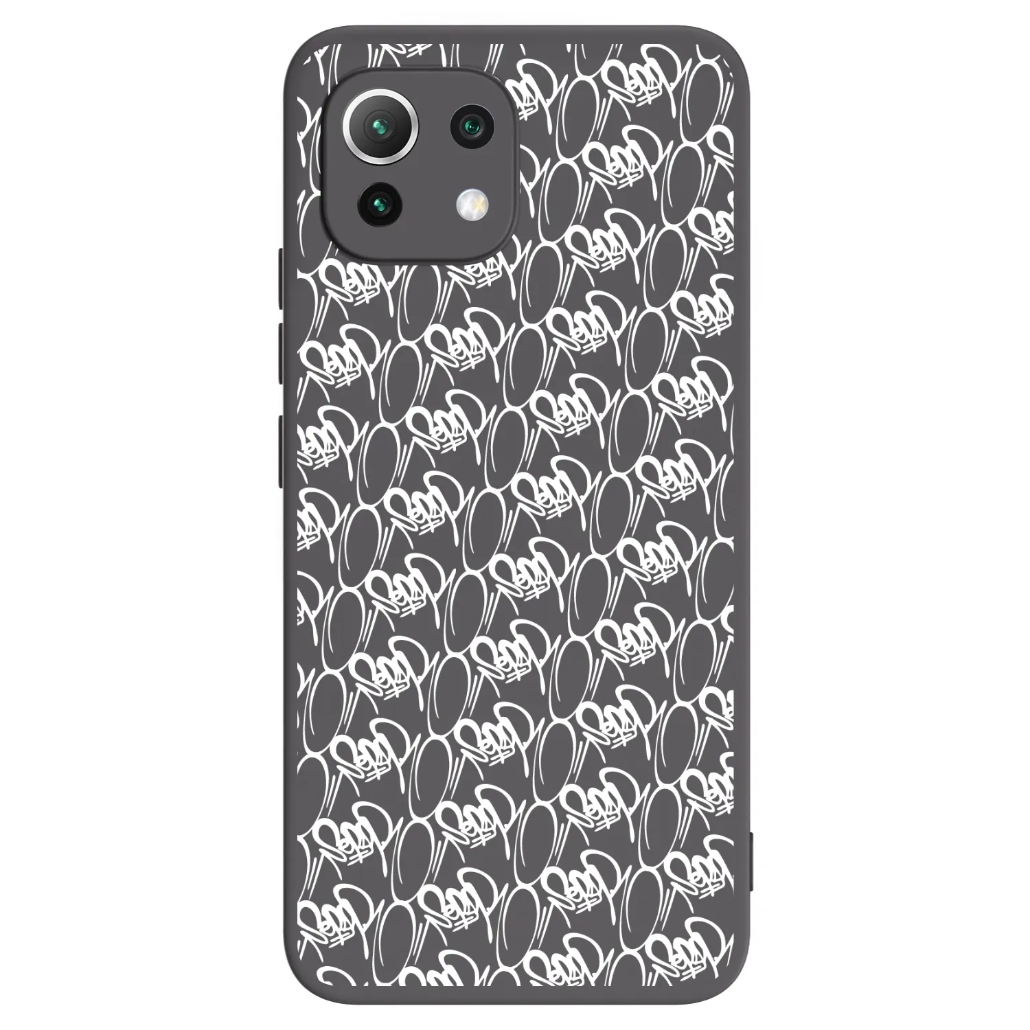 Picasee silikonový černý obal pro Xiaomi Mi 11 Lite - Separ - White On Black 2