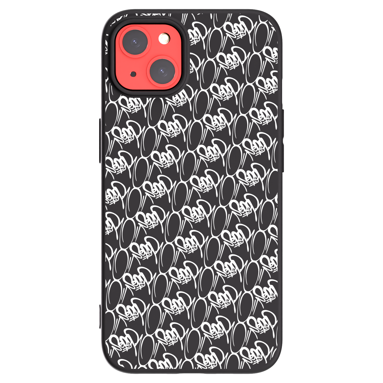 Picasee silikonový černý obal pro Apple iPhone 13 - Separ - White On Black 2