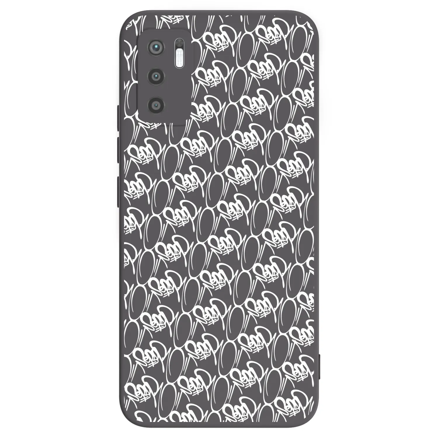 Picasee silikonový černý obal pro Xiaomi Redmi Note 10 5G - Separ - White On Black 2